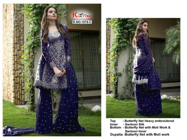 Khayyira Blockbuster 3-Net-With-Embroidery-Pakistani-Style-Salwar
